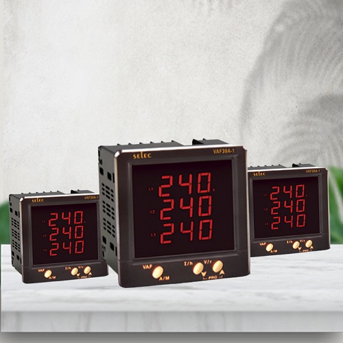 Selec VAF39A(96X96) Đồng hồ dạng LED đo: Điện áp, dòng điện và tần số